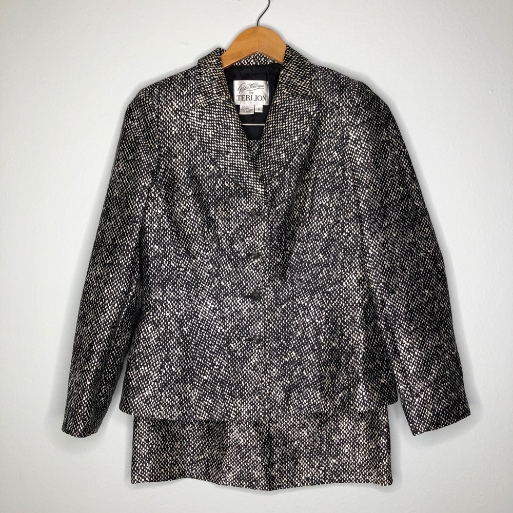 Rickie Freeman for Teri Jon Womens‎ Size 8 Skirt Suit Silk & Wool Blend